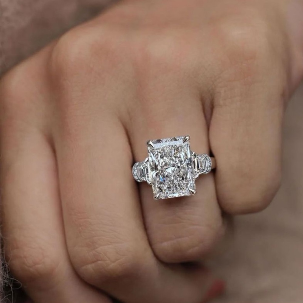 Elegant 15ct Moissanite Silver 925 Women's Ring